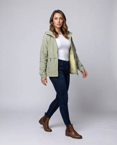 Damen leichte Windjacke mit atmungsaktiven Mesh-Einsätzen EB