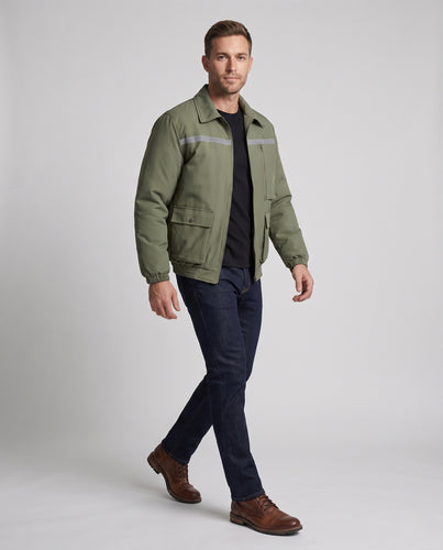 Herren nan elektrische Arbeitskühljacke mit Doppel-Lüfter, USB-Anschluss und verstellbarem Saum EB