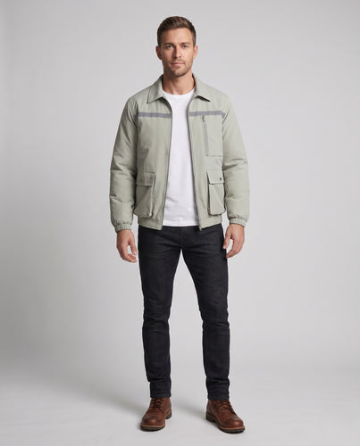 Herren nan kühlende Arbeitsjacke mit integrierten Lüftern und USB-Ladeanschluss EB