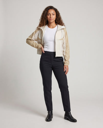 Damen technische Kurzjacke mit verstellbarer Kapuze EB