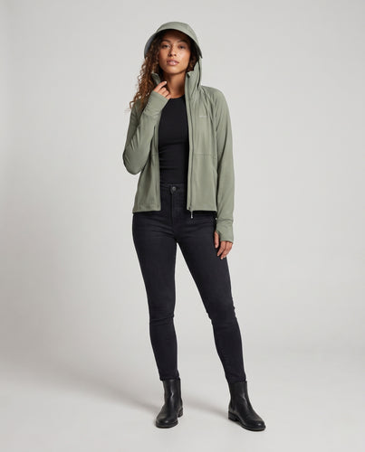 Damen technische Laufjacke mit atmungsaktiven Einsätzen EB