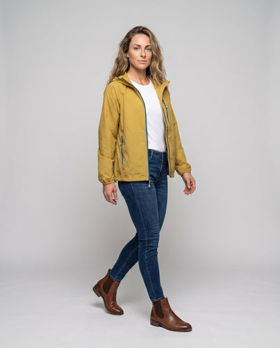 Damen wetterfeste Leichtjacke mit funktionalen Reißverschlusstaschen EB