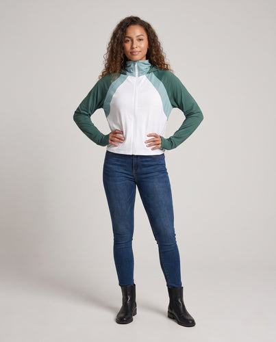 Damen Funktionsjacke mit UV-Schutz und integrierter Kapuze EB