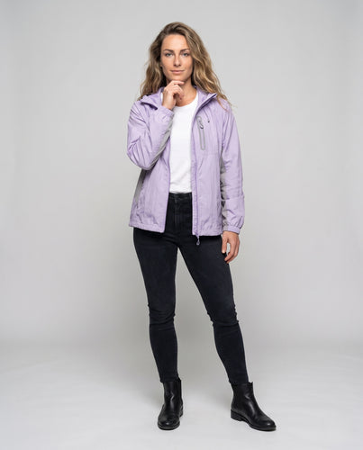 Damen Leichte Sportjacke mit verstellbarem Kapuzenbereich und reflektierenden Einsätzen EB