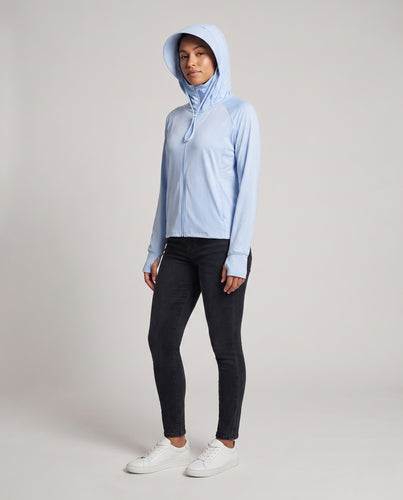 Damen UV-Schutzjacke mit verstellbarer Kapuze R&B