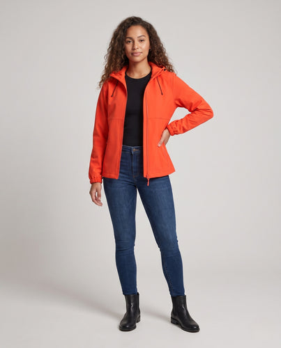 Damen wasserabweisende Funktionsjacke mit verstellbarer Kapuze R&B