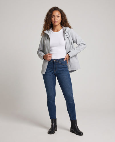 Damen Wasserabweisende Outdoor-Jacke mit verstellbarer Kapuze R&B