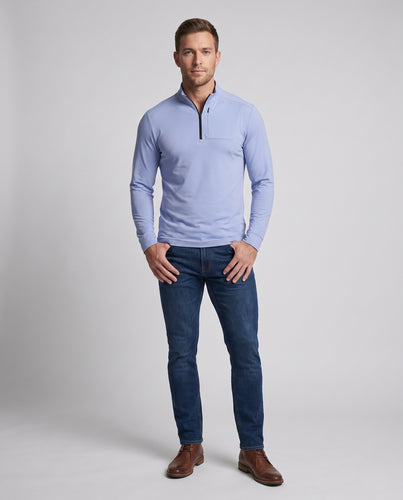 Herren Funktionslongsleeve mit halbem Reißverschluss R&B