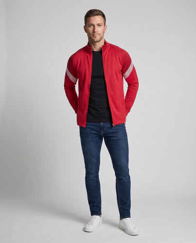 Herren Sportjacke mit atmungsaktiven Einsätzen R&B