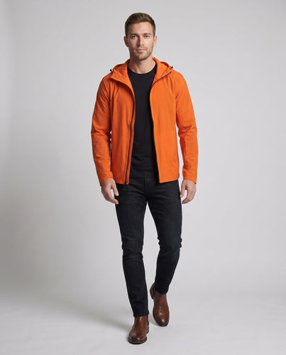 Herren Sportjacke mit atmungsaktiver Kapuze R&B