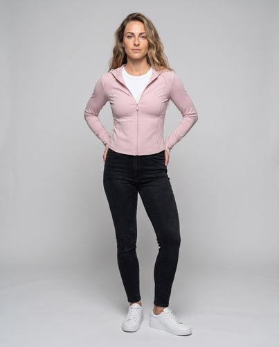 Ladies Athletic Zip Jacket with High Collar R&B