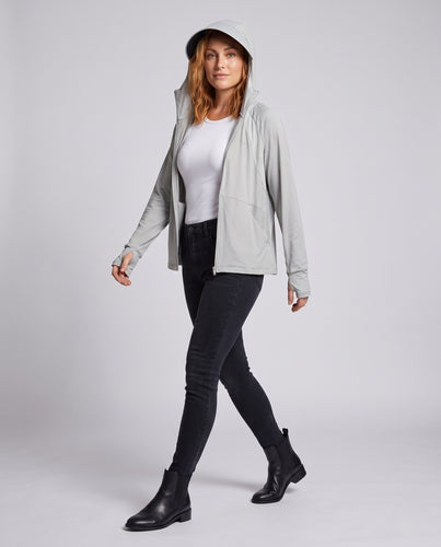 Damen atmungsaktive Outdoor-Jacke mit Kapuze R&B