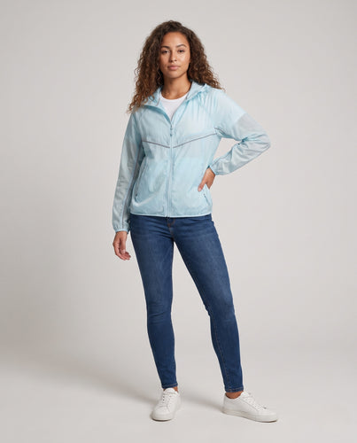 Damen atmungsaktive UV-Schutzjacke mit verstellbarer Kapuze R&B