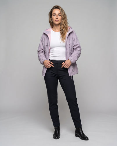 Damen funktionale leichte Übergangsjacke mit verstellbarer Kapuze R&B