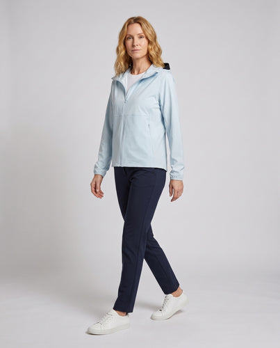 Damen leichte Funktionsjacke mit verstaubarem Kapuzendesign R&B