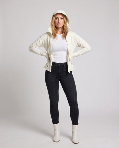Damen leichte Funktionsjacke mit verstellbarer Kapuze R&B