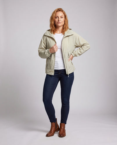 Damen leichte und atmungsaktive Übergangsjacke mit Kapuze R&B