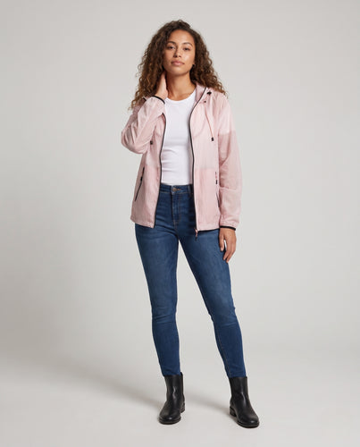 Damen leichte Windbreaker-Jacke mit atmungsaktivem Design R&B