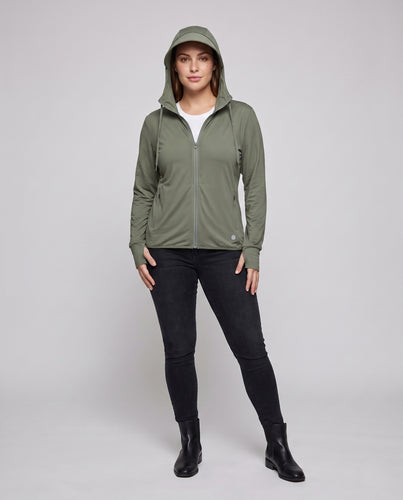Damen Multifunktionale UV-Schutzjacke mit abnehmbarer Kapuze R&B
