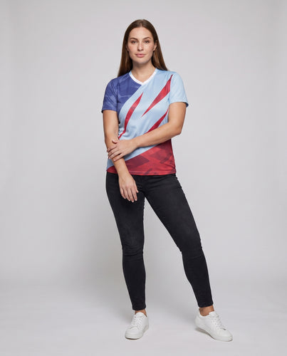 Damen Sportliches Funktionsshirt mit atmungsaktivem Mesh-Material R&B