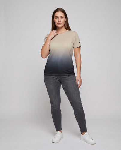 Damen Sportliches Kurzarmshirt mit modernem Design R&B