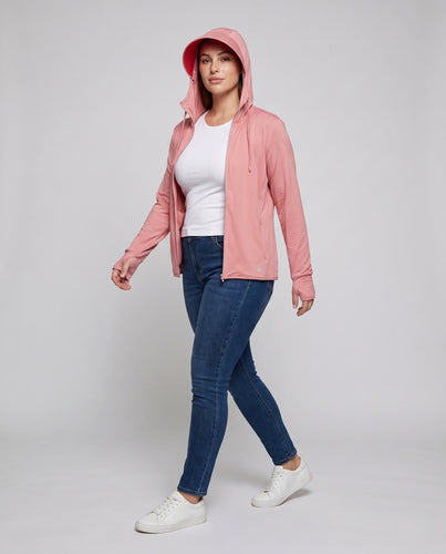 Damen technische Kapuzenjacke mit atmungsaktiver Netzstruktur R&B
