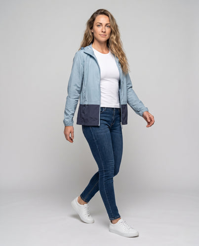 Damen ultraleichte Outdoor-Jacke mit atmungsaktiver Membran R&B