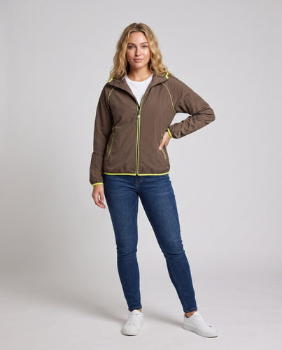 Damen UV-Schutzjacke mit atmungsaktiven Eigenschaften und verstellbarer Kapuze EB