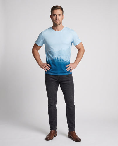 Herren stylisches T-Shirt mit einzigartigem Farbverlauf EB