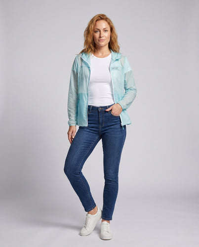 Damen nan ultraleichte Wind- und Sonnenschutzkapuzenjacke mit atmungsaktivem Mesh-Futter und Packtasche R&B