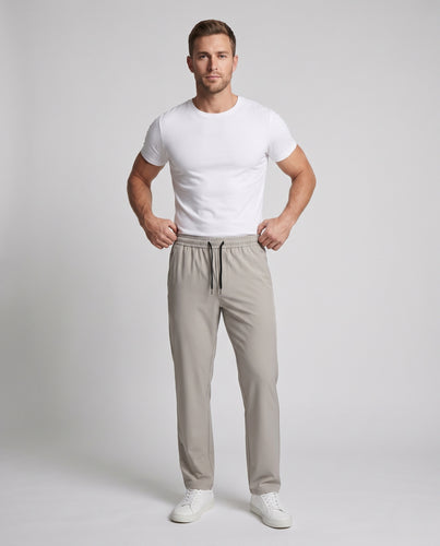 Herren nan leichte kühlende Freizeithose mit elastischem Bund, Tunnelzug und seitlichen Eingrifftaschen R&B