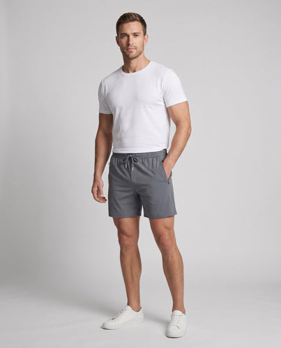 Herren nan sportliche Trainingsshorts mit elastischem Bund und Reißverschlusstaschen R&B