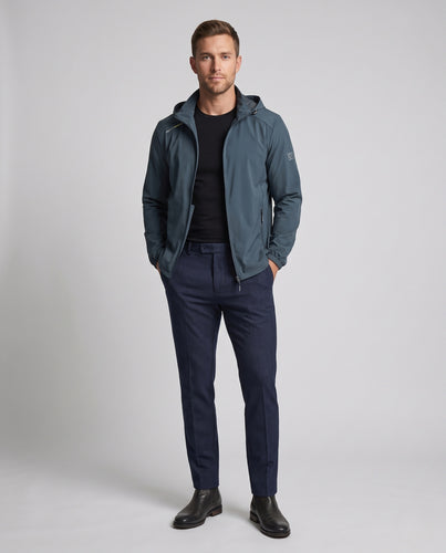 Herren nan ultraleichte Outdoor-Sonnenschutzjacke mit Kapuze, UV-Schutz und Reißverschlusstaschen R&B