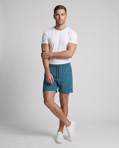 Herren nan vielseitige Lauf- und Badeshorts mit schnelltrocknender Mikrofaser, elastischem Tunnelzug und reflektierenden Einsätzen R&B