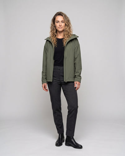 Unisex nan leichte wasserabweisende Kapuzenjacke mit atmungsaktivem Softshell und verdecktem Reißverschluss R&B