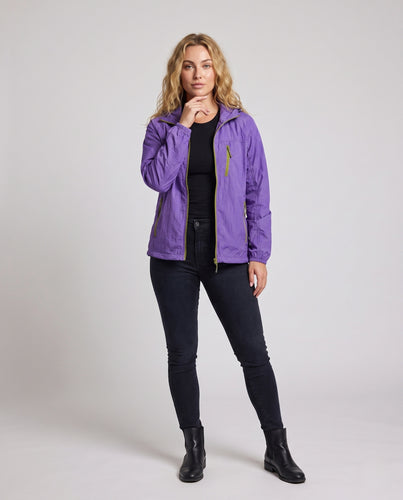 Unisex nan ultraleichte Kapuzenjacke mit Packfunktion, wind- und wasserabweisender DWR-Beschichtung und Reißverschlusstaschen R&B