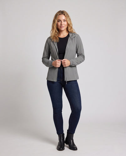 Unisex nan ultraleichte Softshelljacke mit atmungsaktiver Membran und Kapuze R&B