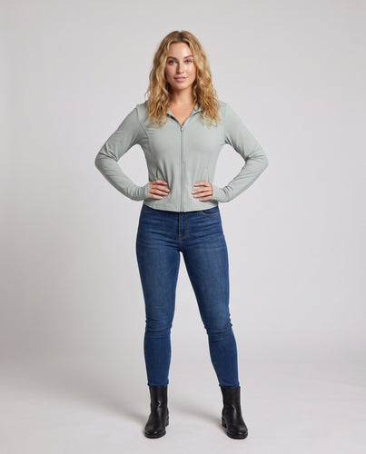 Damen nan ultraleichte UV-Schutz Kapuzenjacke mit kühlendem Funktionsmaterial und Daumenlöchern R&B