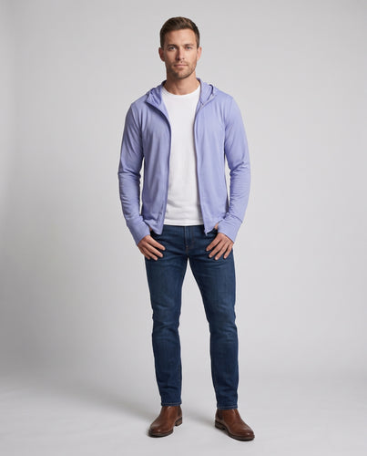 Unisex nan leichtes Strand-Hoodie mit kühlender Mesh-Innenseite, durchgehendem Reißverschluss und Eingrifftaschen R&B