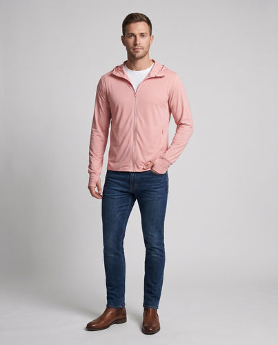 Unisex nan ultraleichte Sonnenschutzjacke mit Schildkapuze und kühlendem Eisseidenstoff R&B
