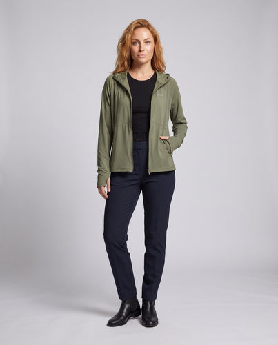 Damen nan ultraleichte UV-Schutz Kapuzenjacke mit Daumenlöchern und Reißverschluss R&B