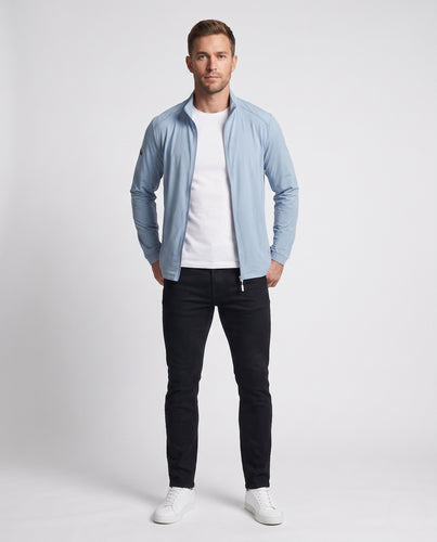 Herren nan leichte atmungsaktive Softshelljacke mit Stehkragen und durchgehendem Reißverschluss R&B