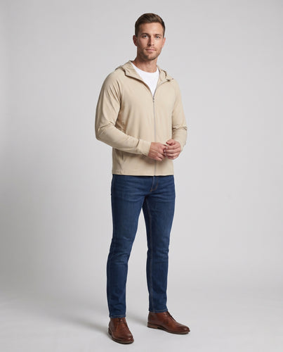 Herren nan ultraleichte UV-Schutz Kapuzenjacke mit durchgehendem Reißverschluss R&B