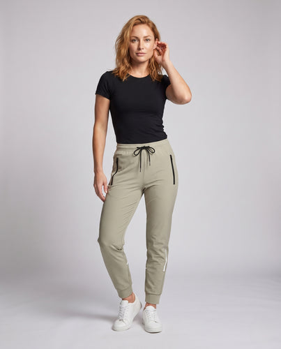 Damen bequeme Performance-Hose mit Stretch und Reißverschlusstaschen R&B