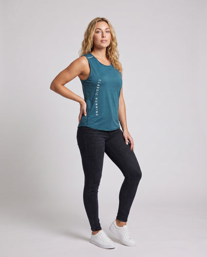 Damen sportliches ärmelloses Laufoberteil R&B