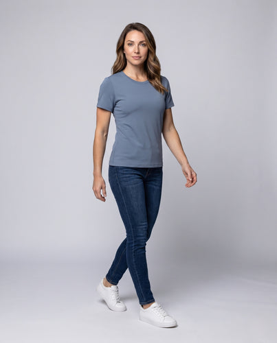 Damen angenehm strukturiertes Freizeit-T-Shirt R&B