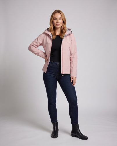 Damen Funktionsjacke mit verstellbarem Kapuzendesign und atmungsaktiven Einsätzen R&B