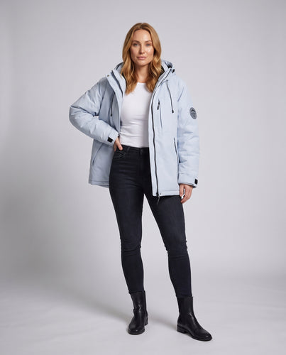 Damen Funktionsjacke mit wasserabweisendem Material und verstellbarer Kapuze R&B