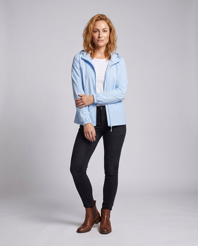 Damen leichte Outdoorjacke mit verstellbarer Kapuze R&B