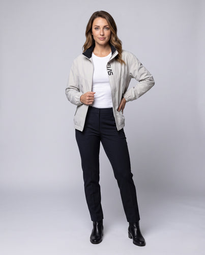 Damen modische Übergangsjacke mit hohem Kragen und praktischen Reißverschlusstaschen R&B